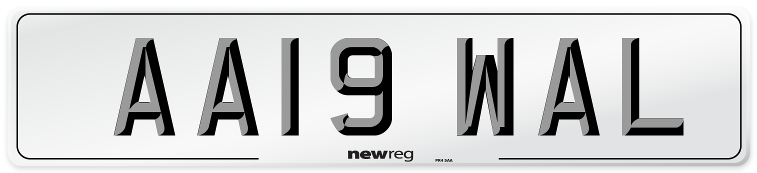 AA19 WAL Number Plate from New Reg